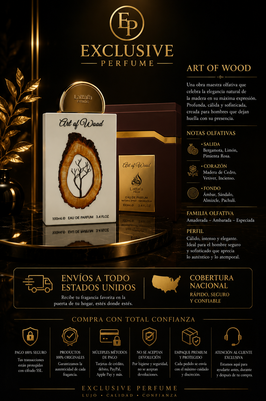 Lattafa Art of Wood Body Lotion 100ml